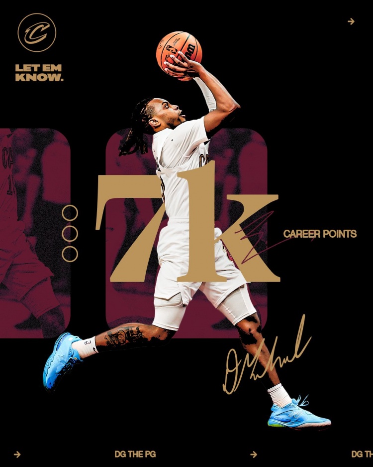  未來可期！加蘭騎士生涯得分達(dá)到7000分 隊(duì)史第11位！