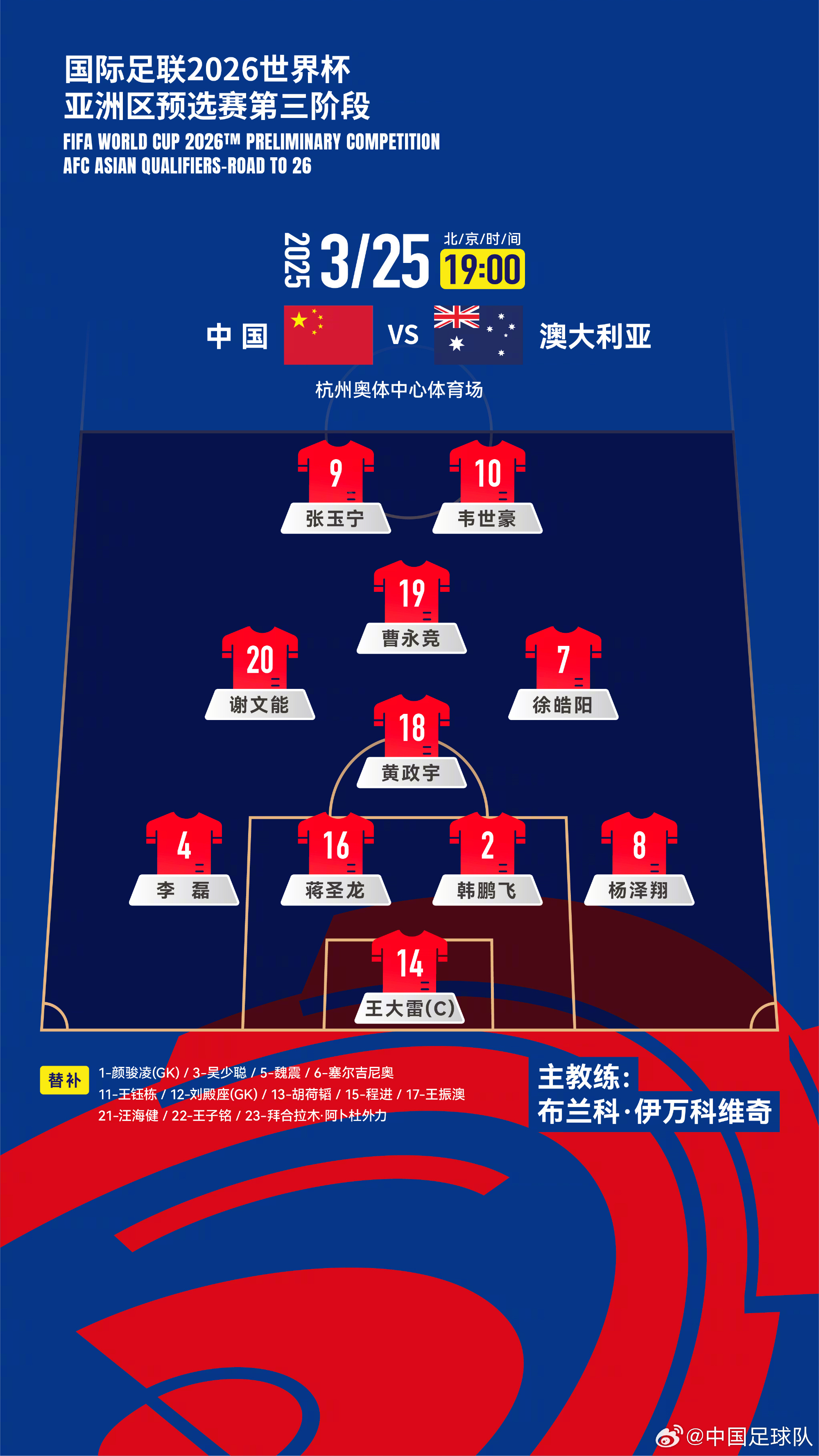  遭伊萬詬病！國足首發(fā)11人聯(lián)賽出場：僅4人鐵主力，楊澤翔0出場