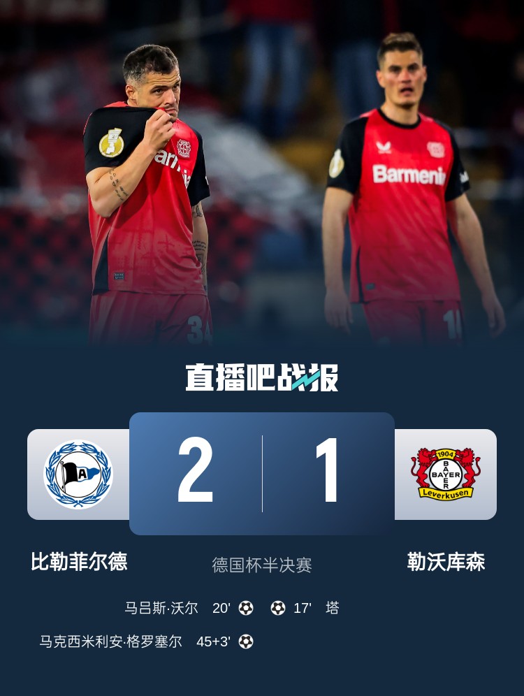  比勒菲爾德是史上第4支晉級(jí)德國(guó)杯決賽的德丙球隊(duì)，此前3隊(duì)未奪冠